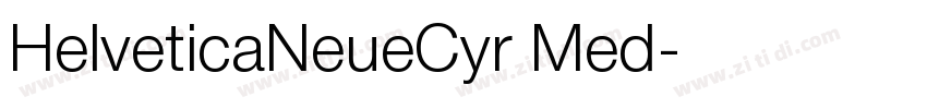 HelveticaNeueCyr Med字体转换